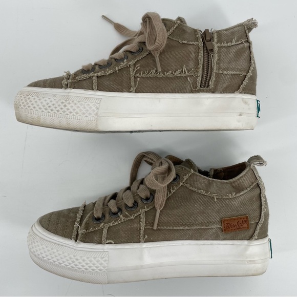 Blowfish Malibu Melondrop Lace-Up Sneaker Taupe Smoked Twill 6 - Picture 4 of 8